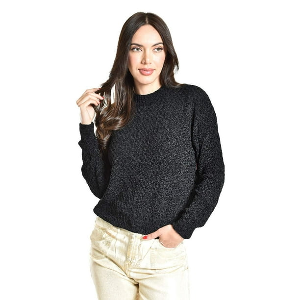 Sueter tejido cuello redondo Roman Fashion /Juvenil, 2878 (Negro) negro G
