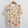 thumbnail image 3 of Various Fruits Women's Short Sleeve T-Shirt Crew Neck Casual Summer Trendy Loose Fit Tops, 3 of 6