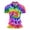 Multicolour&&100, variant on CONROSES Mens Short Sleeve Polo Shirts Tie Dye Collared Polo Shirt for Men Casual Golf Shirts