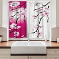thumbnail image 2 of Ambesonne Floral Kitchen Curtains, Apricot Flowers Blooms, 55"x39", Pink Black White, 2 of 3