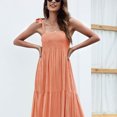 thumbnail image 3 of Women's dress, Polyester, Orange, S, 3 of 5
