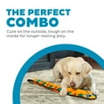 thumbnail image 3 of Outward Hound Durablez Stuffing-Free Squeaky Interactive Dog Toy, Tough Plush, Snake, Orange, XL, 3 of 6