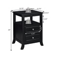 thumbnail image 5 of Convenience Concepts Melbourne 2 Drawer End Table with Shelf, Black, 5 of 6