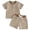 Brown, variant on Gubotare Toddler Baby Boy Clothes 6 12 18 Months 2T 3T Summer Outfit Waffle Knitted Stripe Casual T-shirt Tops Shorts Sets Blue,Size 2-3 Years