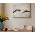 thumbnail image 2 of The Creation Of Adam Original Canvas Wall Art, Classic Renaissance Decor, Michelangelo Masterpiece Artwork For Living Room, Office, Gallery, Ready To Hang 16*24inch(40*60cm), 2 of 6