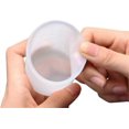 thumbnail image 2 of 3 Pieces Silicone Measuring Cups, 100ml Reusable Silicone Measuring Cups Easy to Clean Water Oil Kitchen Measuring Cups (White), 2 of 5