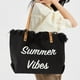 thumbnail image 4 of Bolso Lona Gran Capacidad Con Letras Bordadas Bolso Mano Bolso Mujer Bolso Playa Tejido, 4 of 8