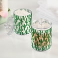 thumbnail image 2 of Yayeee 2 Pack Qtip Holder Bathroom Cotton Swab Canister with Lid Clear Dispenser Set, Cactus Pattern, 2 of 6