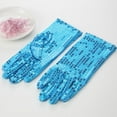 Women Colorful Stage Performance Sequin Gloves Performance Dress