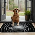 thumbnail image 4 of Heduofu Front Door Mat Indoor Outdoor Welcome Doormats Non-Slip Entryway Mats Black and white spiral tunnel Entry Rugs Absorbent Resist Dirt Floor Mats for Entrance, Inside, 4 of 6