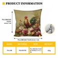 thumbnail image 3 of FOR U DESIGNS Rooster Chicken Peony Pattern 3 Pack RV Dinette Cushion Covers Washable Camper Cushion Slipcover Scratch-Resistant Sofa Chair Cover Pillowcase Camper Seat Covers Dinette Booth, 3 of 8