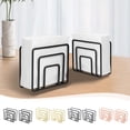 thumbnail image 1 of Porta-servilletas metálicas modernas para mesas de cocina y comedor - Dispensador de servilletas de cóctel de hierro para uso interior/exterior, dorado/oro rosa/negro, 1 of 6