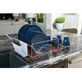 Smart Design Expandable Dish Drainer with Utensil Holder 13.520.63 Inch Rose Gold