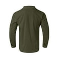 thumbnail image 6 of Mens Shirts Loose Solid Color Lapel Pocket Long Sleeve Mens Graphic T-Shirts,Green,XL, 6 of 7