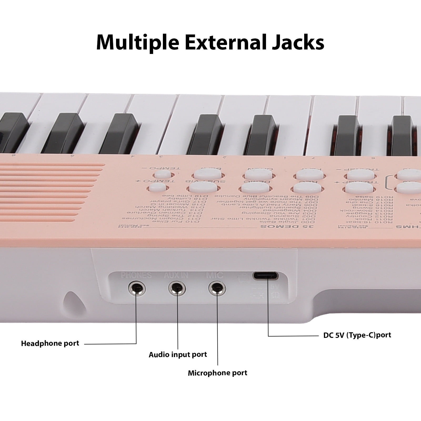 Electronic organ,200 Tones 200 Piano Piano Dual Mode Mode Portable Musical With Dual Piano 200 Tones 35 Demos Musical Demos Musical With Tones 200 35 Key Piano 200 Wotao