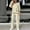 J01#White, variant on Lounge Wear Co Ord Sets for Women 2 Piece Outfits Crew Neck Long Sleeve Jumper and Straight Leg Trousers Knitwear Set Lounge Sets Y2K Outfits Gym Yoga Homewear with Pocket