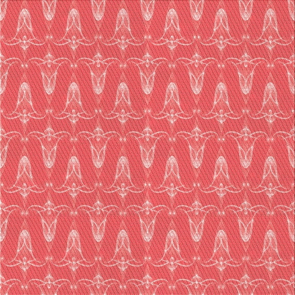 Ahgly Company Indoor Square Patterned Ferrari Red Area Rugs, 6' Square