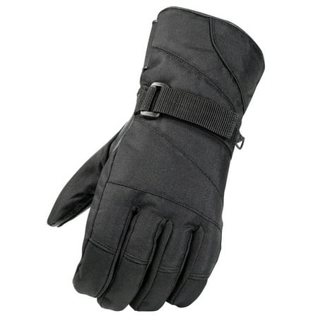 Raider, Adult Leather Palmed Snowmobile Gloves Black Snow (Best Snowmobile Gloves 2019)