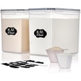 thumbnail image 1 of baomifa-8.5L 2 Pack Extra Large Flour Sugar Storage Containers for 20lbs flour, Airtight Kitchen Pantry Organization Canisters with Lids for Bulk food, Rice, Baking Supplies, Black, 1 of 4