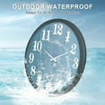 thumbnail image 2 of Large Indoor Outdoor Clock, 18 Inch Waterproof Oversized Wall Clock, Silent Battery Operated for Garden Pool Patio Living Room Office Decorative, 2 of 9
