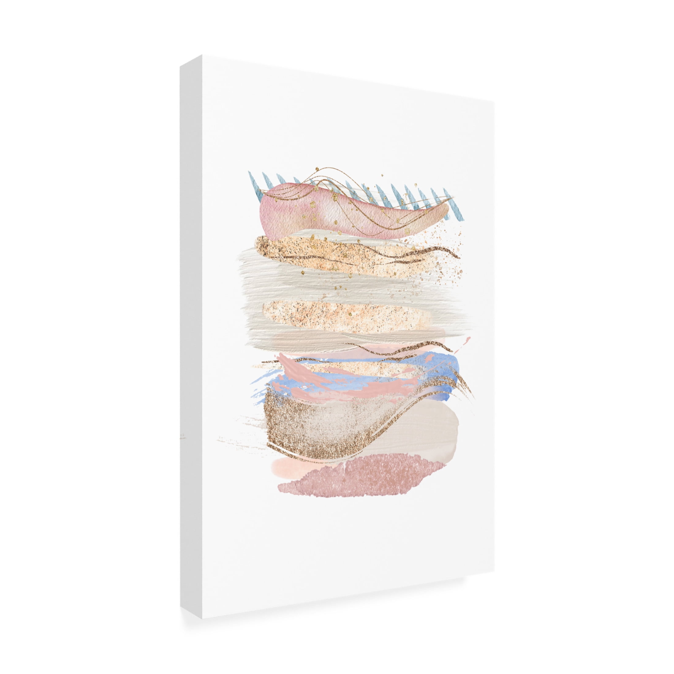 Trademark Fine Art Sally Ann Moss Soft Pink Blue 3 Canvas Wall Art