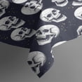 thumbnail image 3 of Navy Skull Pattern Rectangle Tablecloth 60"x84",Waterproof Polyester Rectangle Table Cloth, Wipeable Spillproof Polyester Tablecloth for Dining, Camping, Indoor and Outdoor, 3 of 5