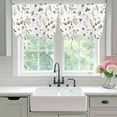 thumbnail image 4 of Botanical Flower Balloon Curtains 63 Inch Length for Living Room/Bedroom, Spring Watercolor Floral Leaf Plant Rod Pocket Privacy Door Curtains Decorative Tie Up Shade for Window 52"x63", 4 of 8