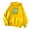 Yellow, variant on jsaierl Womens Cute Cartoon Frog Print Hoodies Long Sleeve Pullover Drawstring Hooded Sweatshirts