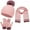 Pink, variant on Women's Winter Hat Scarf Gloves 3-Piece Set, Warm Knit Beanie with Soft Fleece Lining, Matching Neck Warmer and Mittens, Cold Weather Accessories for Adults, Trio Set for Outdoor Activities Coffee