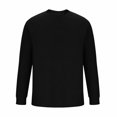 thumbnail image 5 of Waffle Knit Crewneck Sweatshirt Men Casual Basic T-Shirt Long John Big and Tall Thermal Shirts Pullover Sweaters, 5 of 5