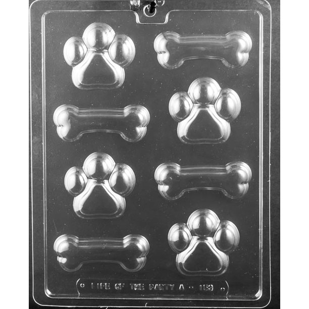 Candyland Crafts Bones and Paws Chocolate Candy Soap Mold For Molding