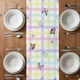 thumbnail image 4 of Table Runner 70 Inches Long for Kitchen Dining, Tulips Spring Floral Dresser Scarf Farmhouse, Dining Table Decorations for Wedding/Parties, Flowers Butterfly Plaid Pastoral 13 x 70 In, 4 of 8
