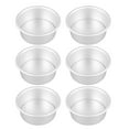 thumbnail image 3 of 4 Inches 6pcs Cake Mould Non Stick Removable Base Round Cake Pan Set for Wedding Birthday Party, 3 of 16
