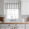 thumbnail image 3 of Black Grey Botanical Valance Curtains for Kitchen/Living Room/Bathroom/Bedroom Window,Rod Pocket Small Topper Half Short Window Curtains Sheer Scarf,Pastoral Spring Summer Leaf Aesthetics 54"x18", 3 of 8