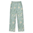 thumbnail image 2 of Daisy Flower Pattern Pajama Pants Soft Lightweight Lounge Pants Bottoms Sleep Pants Warm Comfy, 2 of 9