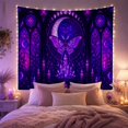 thumbnail image 2 of Moth in Gothic Stained Glass with Crystals, Mystical Gothic Style for Dark Art Lovers, Celestial Wall Art, Halloween Gift, Tapestry Wall Hanging for Bedroom and Dorm, 2 of 7