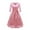 Pink, variant on Busydd Women Dresses Fashion V Neck Solid Color Lace Wedding Guest Dress 3/4 Length Sleeve Tiered Formal Dresses for Women XL