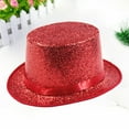 thumbnail image 2 of Duoif Hats for Men, Men's Festive Jazz Hat Stage Performance Faced Flat Hat Mens Hats Red, 2 of 4