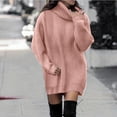 thumbnail image 2 of Vedolay Women's Sweaters Womens Pullover Sweater V Neck Long Sleeve Solid Knit Tops Casual Fall Sweater,Pink M, 2 of 3