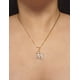 thumbnail image 3 of Cadena y dije de brillos con corona de oro laminado letra M, 3 of 8
