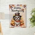 thumbnail image 2 of Happy Thanksgiving Shih Tzu Welcome Thankful Fall Autumn Pumpkin Vertical Matte Canvas Poster Lion Dog Lover Gifts Wall Art Home Decor - 02021, 2 of 5