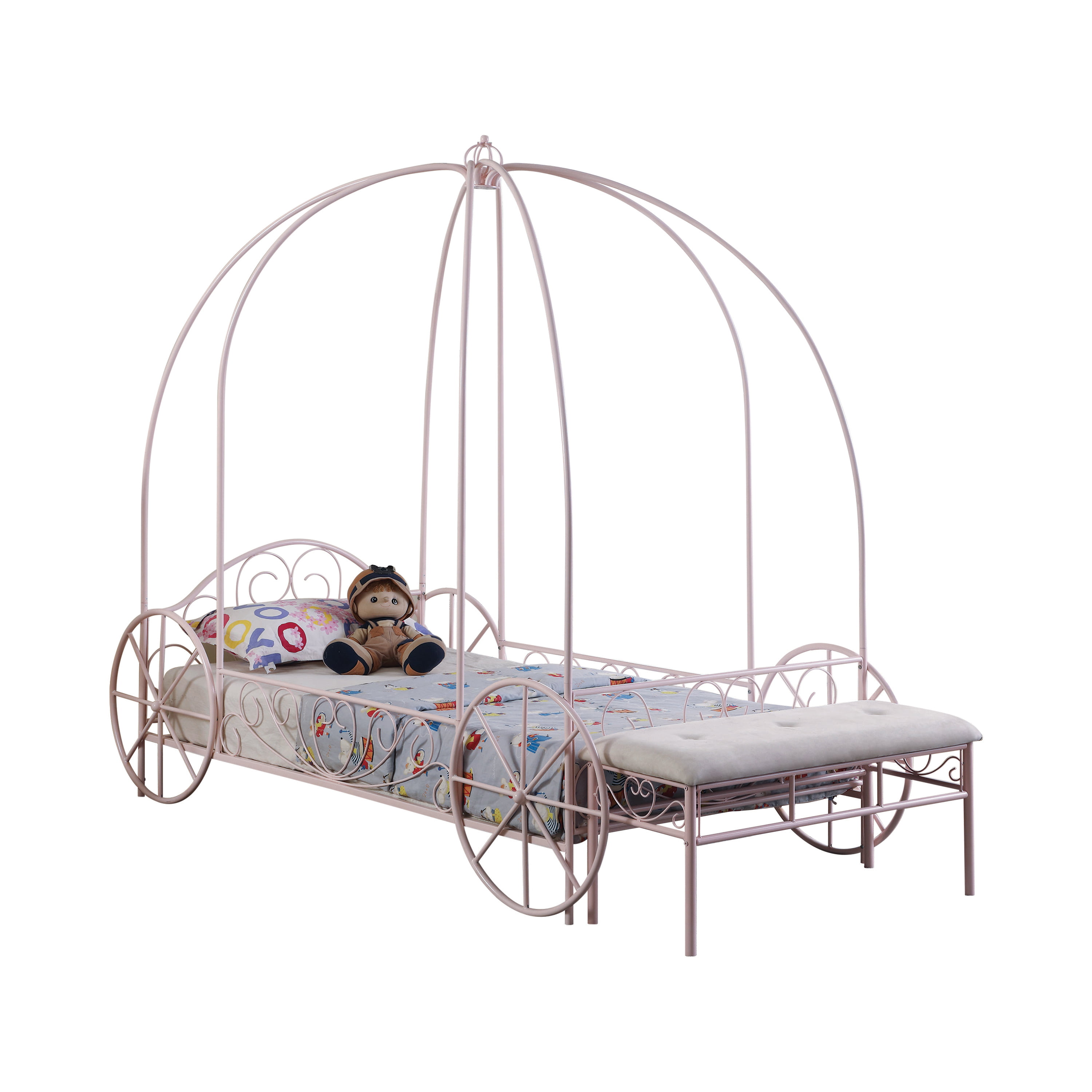 Coaster Company Massi Twin Canopy Bed, Twin Carriage Bed