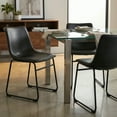 thumbnail image 6 of Cortesi Home Casablanca Dining Chair in Chalkboard Black Faux Leather (Set of 2), 6 of 7