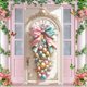thumbnail image 1 of Decoraciones de Pascua, adornos de Pascua, regalos de Pascua, cubierta de puerta de Pascua, festival, fiesta, cortinas de puerta para interiores y exteriores, banderas de tela colgantes, cubierta de p, 1 of 6