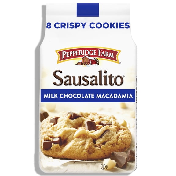 Pepperidge Farm Sausalito Crispy Milk Chocolate 7.2 oz , Macadamia Nut Cookies, Bag