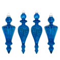 thumbnail image 1 of Juego de 4 adornos navideños KI Store Mercury Glass (azul), 1 of 6