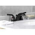 thumbnail image 3 of Kingston Brass KB950RXL Restoration Mini-Widespread Bathroom Faucet, Matte Black, 3 of 5