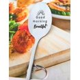 thumbnail image 4 of Valentines Day Birthday Gifts for Wife Girlfriend Coffee Tea Lovers Gift for BF Fiancee Good Morning Beautiful Spoon for Girlfriend Wife Anniversary Christmas Gift Dessert Spoons, 4 of 6