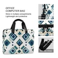 thumbnail image 4 of FORMRS 16" Laptop Bag Carrying Sleeve Case with Handle Travel Shoulder Briefcase, Green Geometric Pattern, 4 of 8