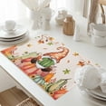 thumbnail image 5 of Thanksgiving Gnome Placemats Set of 6 Watercolor Leaves Heat Insulated Linen Place Mats, Washable Stain-Proof Table Mats for Dining Tables Holiday Decor 13x19inch, 5 of 9